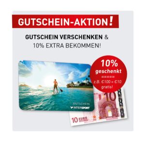 Geschenkgutschein Intersport Gutscheinkarte mit Motiv Summertime +10% für Dich