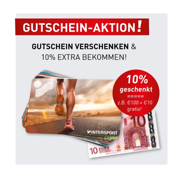 Geschenkgutschein Intersport Gutscheinkarte mit Motiv Running +10% für Dich