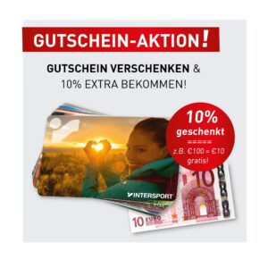 Geschenkgutschein Intersport Gutscheinkarte Motiv Wanderlust +10% für Dich