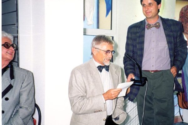 Architekt Dieter Poppe und Raimund Haaf bei der Eröffnungsfeier