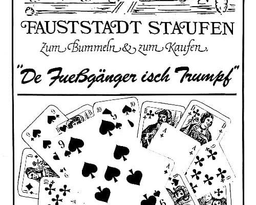 Das Kunden-Gutscheinspiel „De Fueßgänger isch Trumpf“ 1984