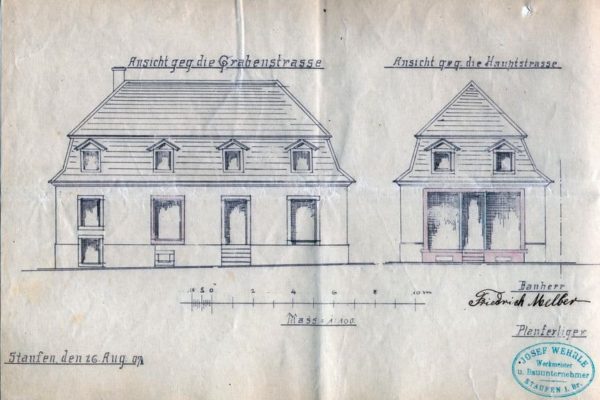 Plan des Hauses Melber von 1907